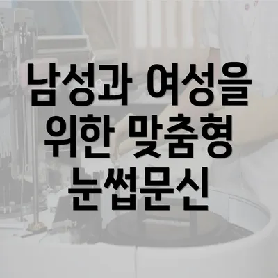 남성과 여성을 위한 맞춤형 눈썹문신