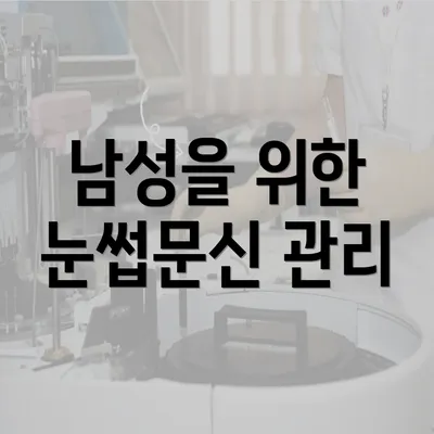 남성을 위한 눈썹문신 관리