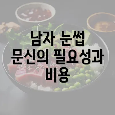 남자 눈썹 문신의 필요성과 비용