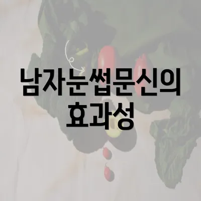 남자눈썹문신의 효과성