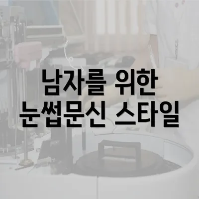 남자를 위한 눈썹문신 스타일