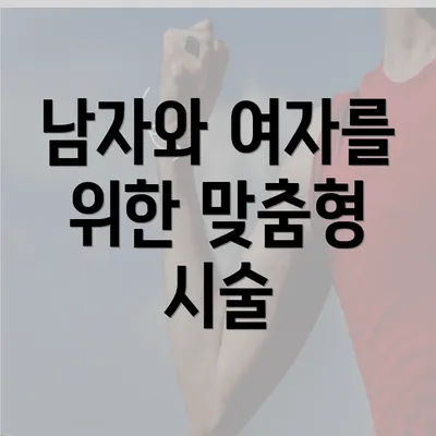 남자와 여자를 위한 맞춤형 시술