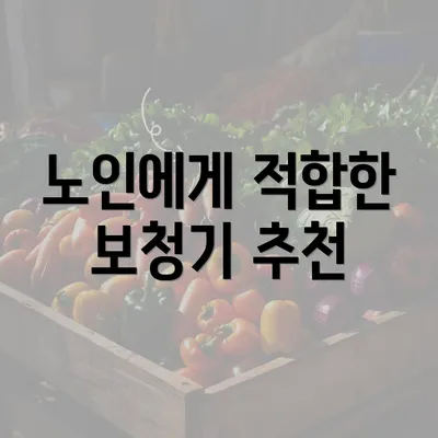 노인에게 적합한 보청기 추천