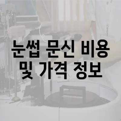 눈썹 문신 비용 및 가격 정보