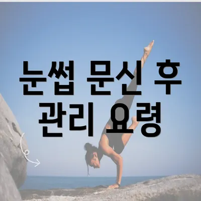 눈썹 문신 후 관리 요령