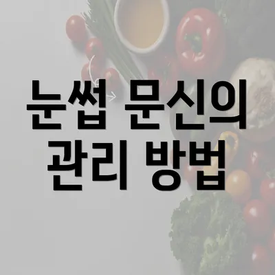 눈썹 문신의 관리 방법