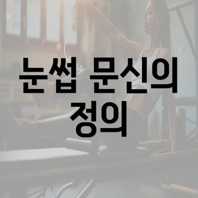 눈썹 문신의 정의