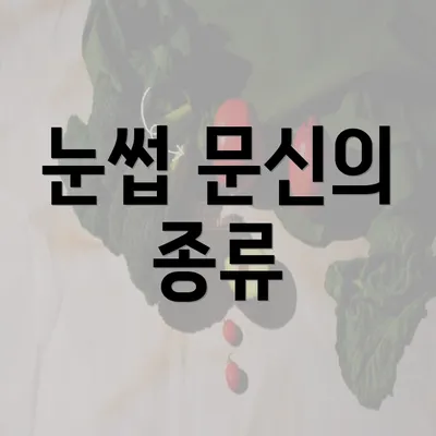 눈썹 문신의 종류