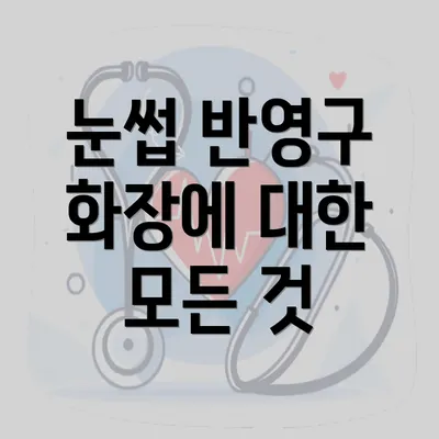 눈썹 반영구 화장에 대한 모든 것