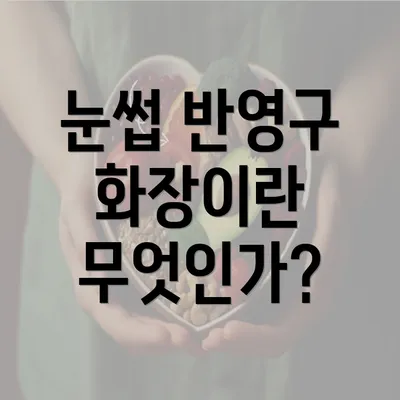 눈썹 반영구 화장이란 무엇인가?