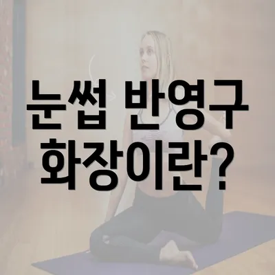 눈썹 반영구 화장이란?