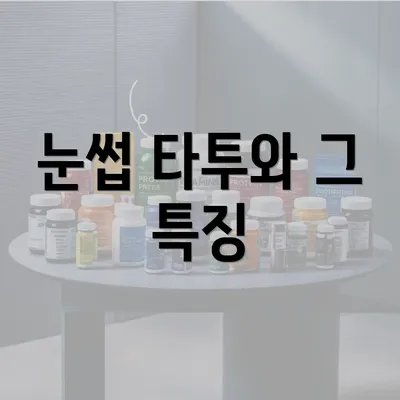 눈썹 타투와 그 특징