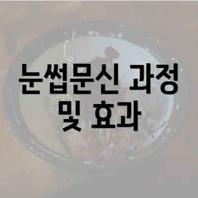 눈썹문신 과정 및 효과