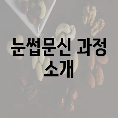 눈썹문신 과정 소개