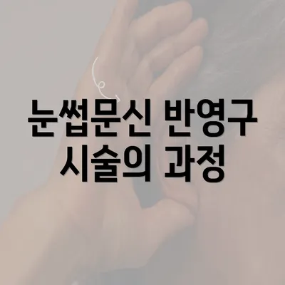 눈썹문신 반영구 시술의 과정