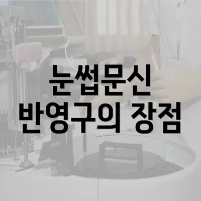 눈썹문신 반영구의 장점