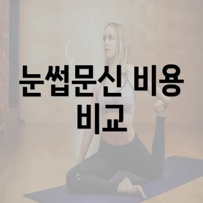 눈썹문신 비용 비교