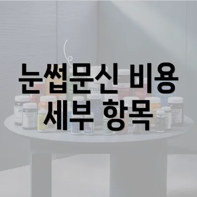 눈썹문신 비용 세부 항목