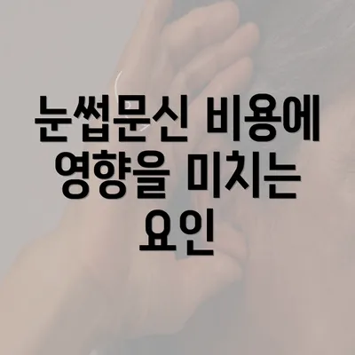 눈썹문신 비용에 영향을 미치는 요인