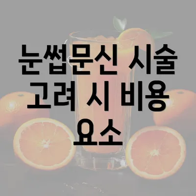 눈썹문신 시술 고려 시 비용 요소