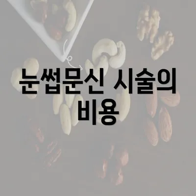 눈썹문신 시술의 비용