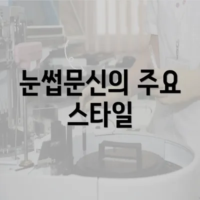 눈썹문신의 주요 스타일