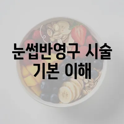 눈썹반영구 시술 기본 이해