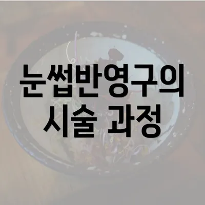 눈썹반영구의 시술 과정