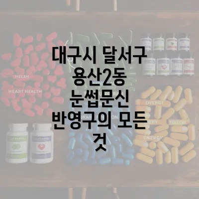 대구시 달서구 용산2동 눈썹문신 반영구의 모든 것