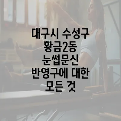 대구시 수성구 황금2동 눈썹문신 반영구에 대한 모든 것