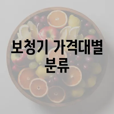 보청기 가격대별 분류