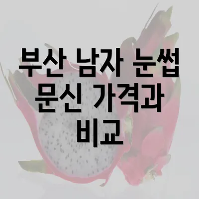 부산 남자 눈썹 문신 가격과 비교