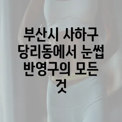 부산시 사하구 당리동에서 눈썹 반영구의 모든 것