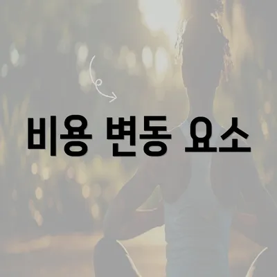 비용 변동 요소