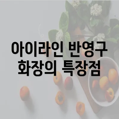 아이라인 반영구 화장의 특장점