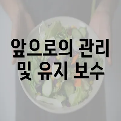 앞으로의 관리 및 유지 보수