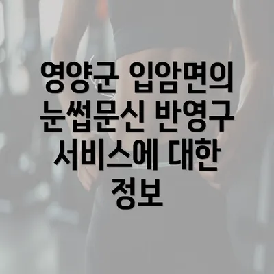 영양군 입암면의 눈썹문신 반영구 서비스에 대한 정보