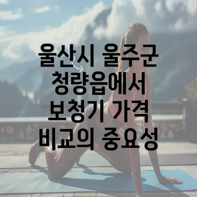 울산시 울주군 청량읍에서 보청기 가격 비교의 중요성