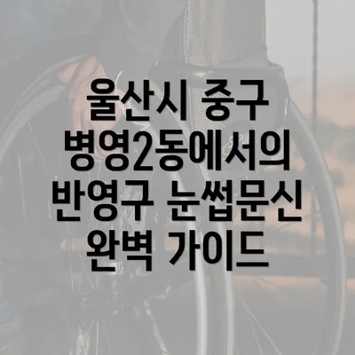 울산시 중구 병영2동에서의 반영구 눈썹문신 완벽 가이드