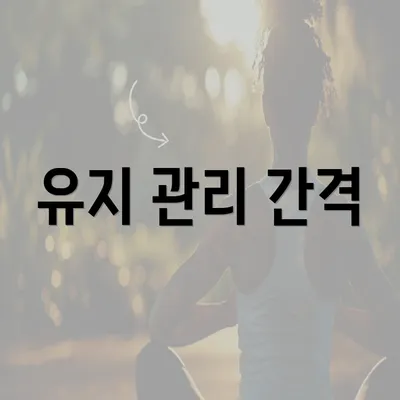 유지 관리 간격