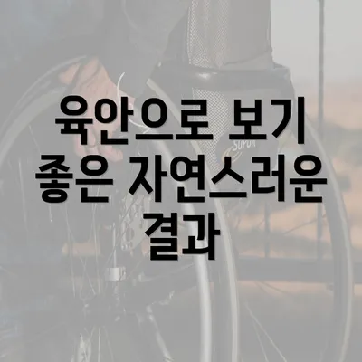 육안으로 보기 좋은 자연스러운 결과