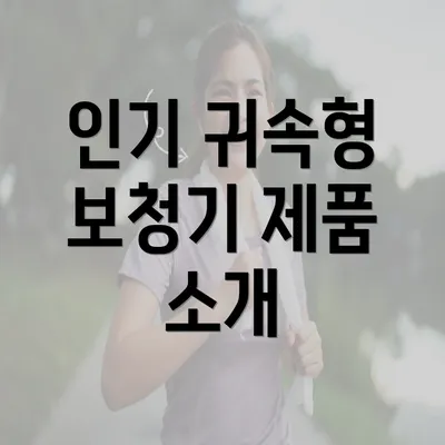 인기 귀속형 보청기 제품 소개