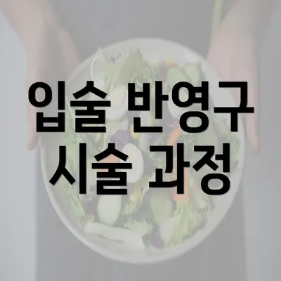 입술 반영구 시술 과정