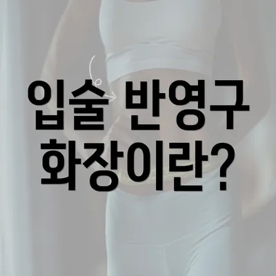 입술 반영구 화장이란?