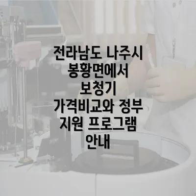 전라남도 나주시 봉황면에서 보청기 가격비교와 정부 지원 프로그램 안내