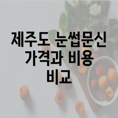 제주도 눈썹문신 가격과 비용 비교