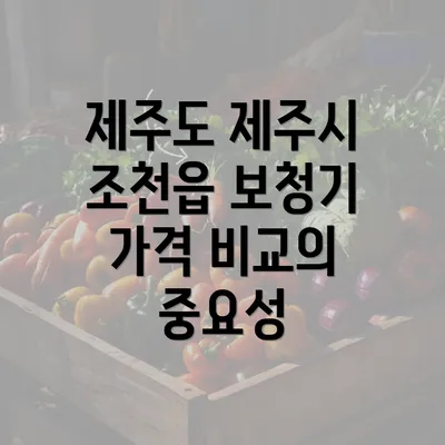 제주도 제주시 조천읍 보청기 가격 비교의 중요성