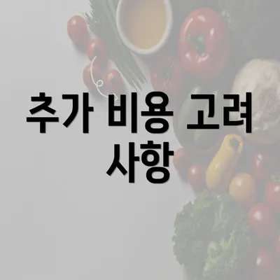 추가 비용 고려 사항