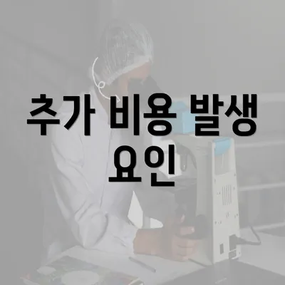 추가 비용 발생 요인