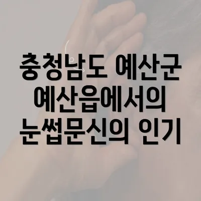 충청남도 예산군 예산읍에서의 눈썹문신의 인기